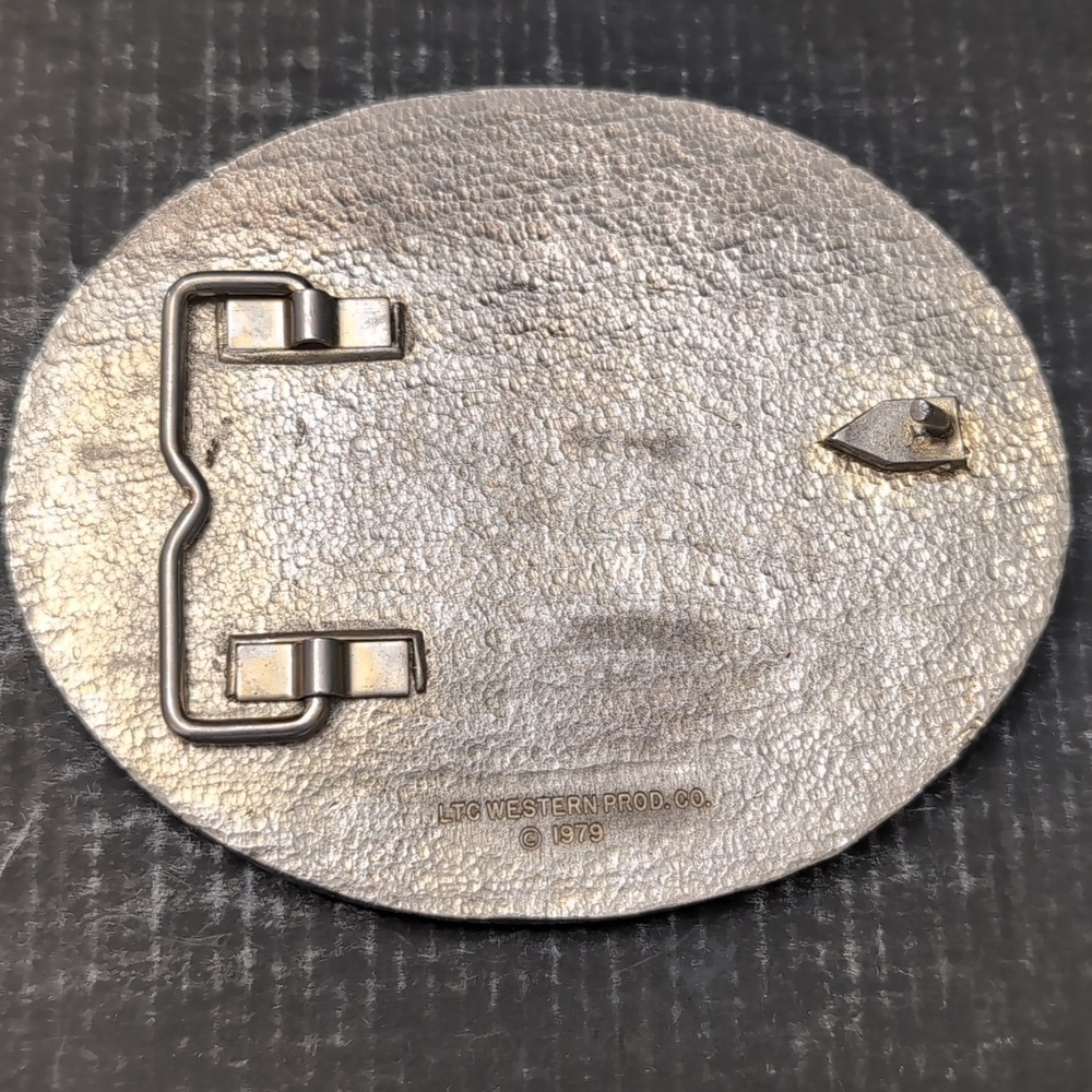 VGT,LTC Western Prod & Co 1979 Large Silver Tone Belt Buckle With Horsehead. - Picture 5 of 9